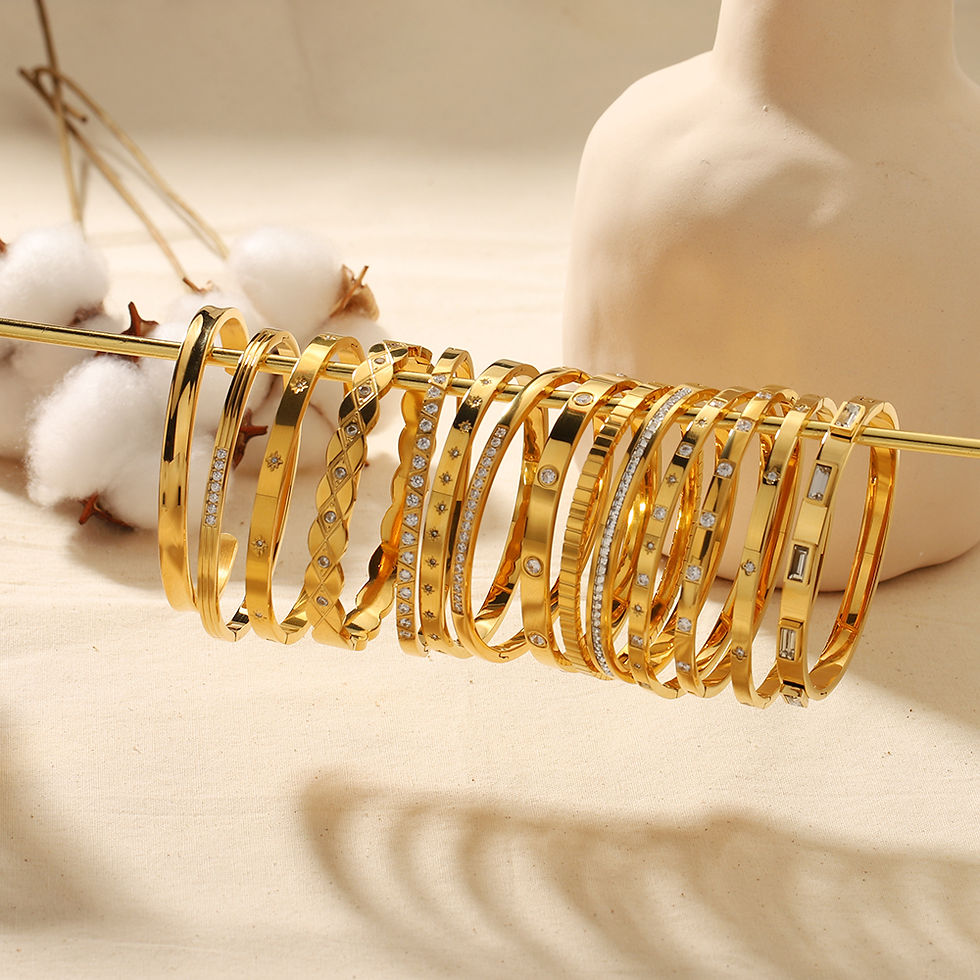 Miniatura: Pulseiras de Luxo Banhadas a Ouro 18k