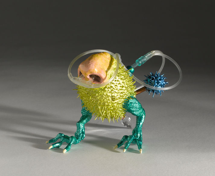 heavy breathing whimzical series by larry a davis art ladavisart los angeles mixed media sculpture found object art