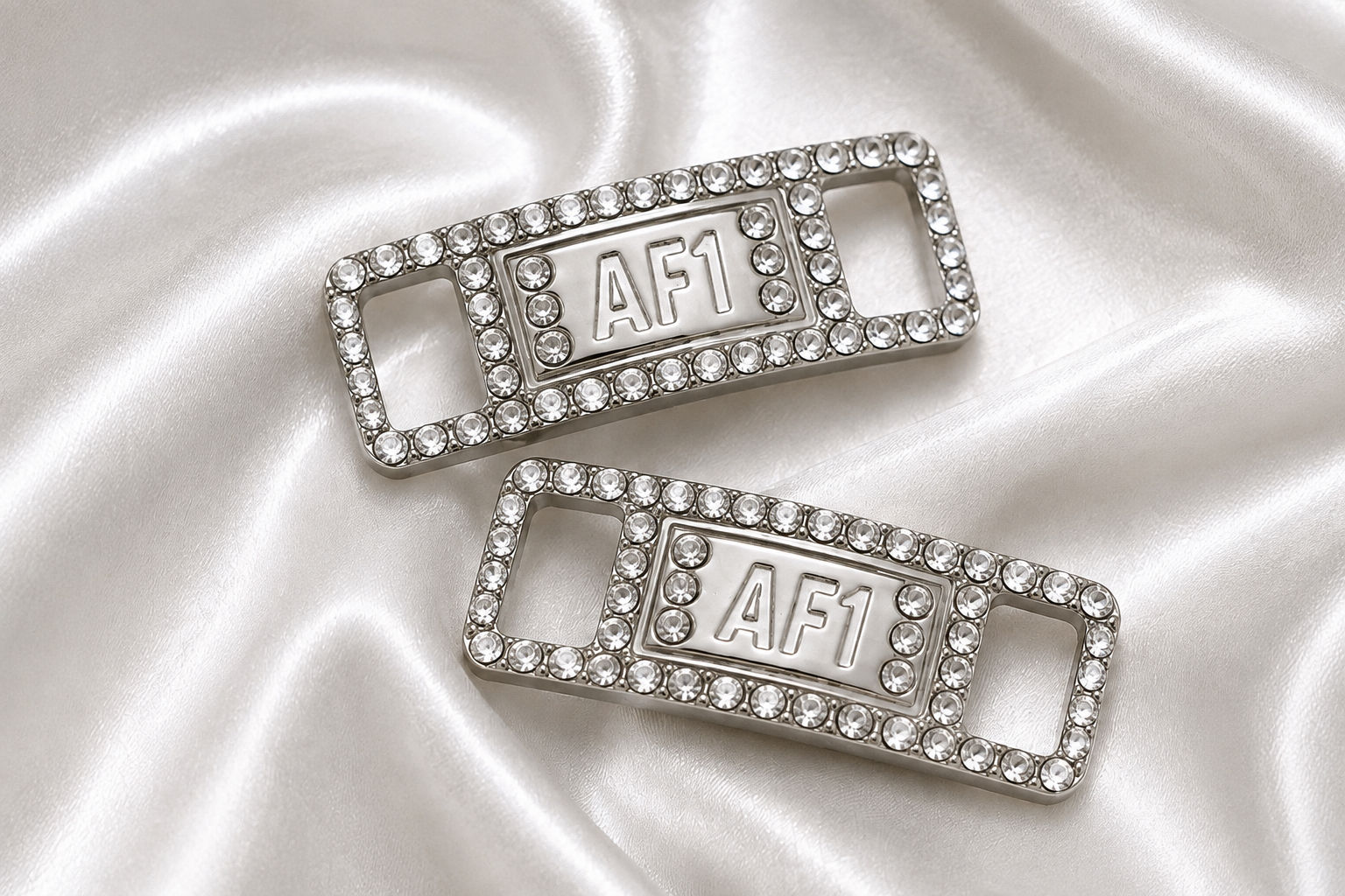 Silver Diamond AF1 Buckles