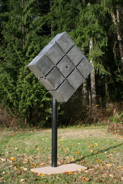 Nine Metal Cubes