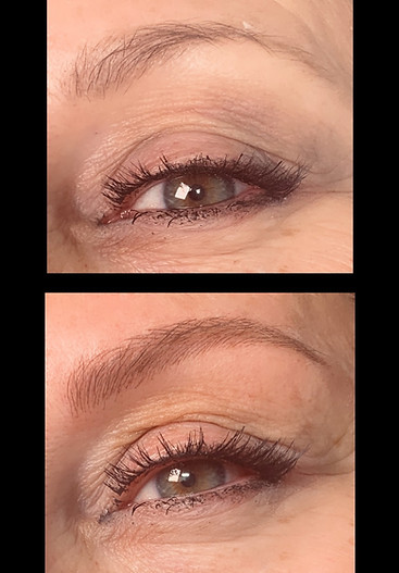 before and after microblading, semi permanent makeup 