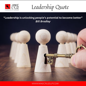 Leadership quote leadership is unlocking people's potential to become better.