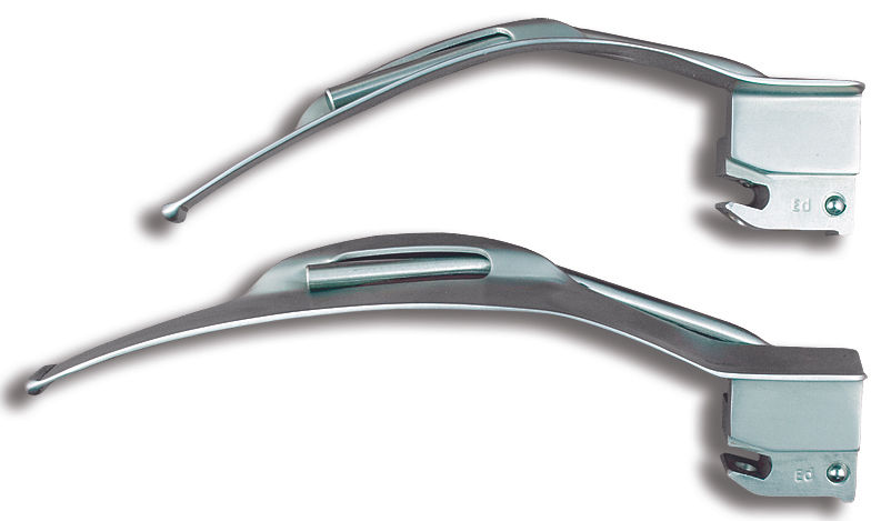 Flangeless Mac Fiber Optic Laryngoscope Blades