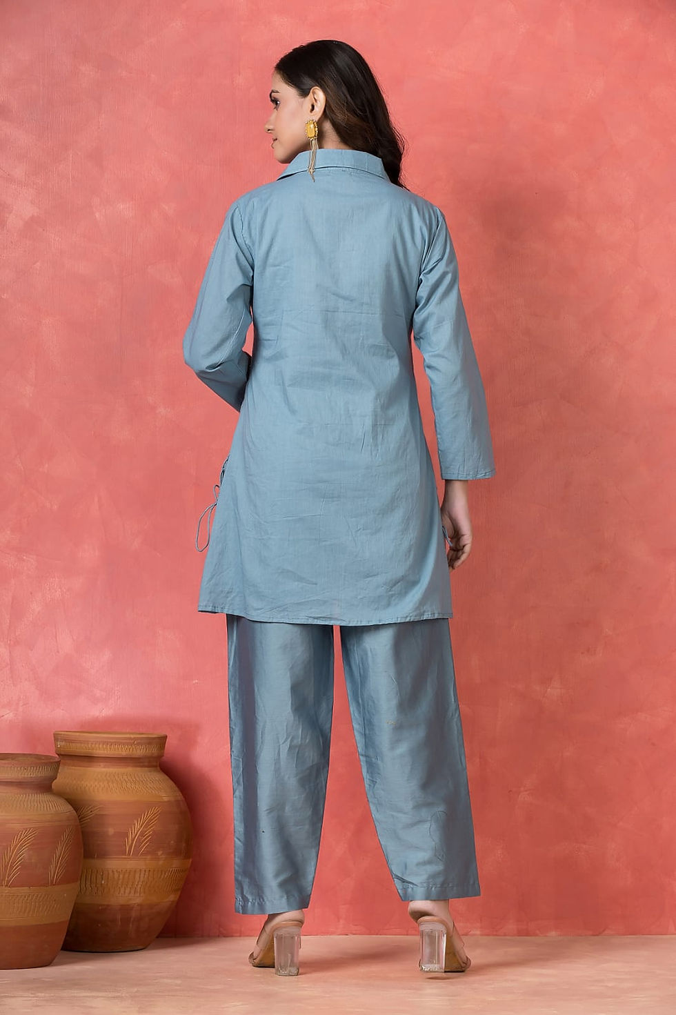 Thumbnail: Crochet Applique Co-ord In Blue