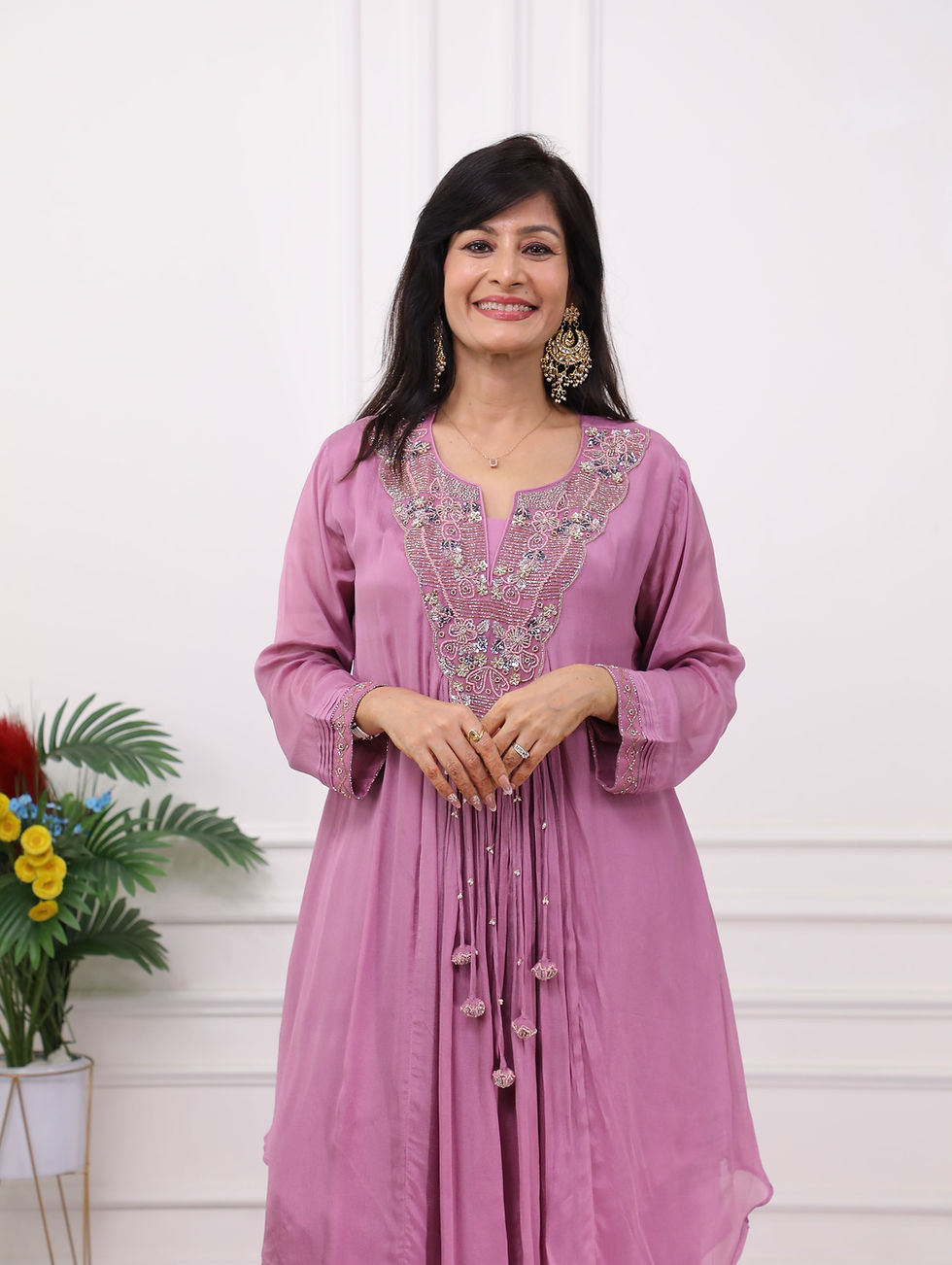 Thumbnail: Pure Chinon Crepe 3pc Set In Lilac