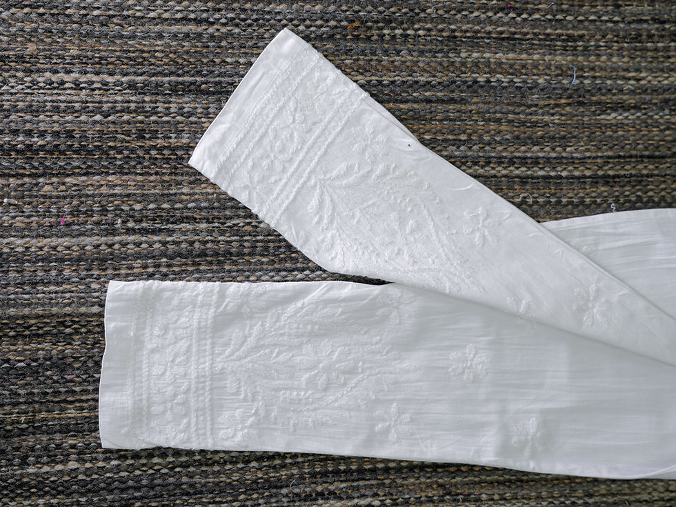 Thumbnail: Stretchable Chikankari Cotton Lycra Pant