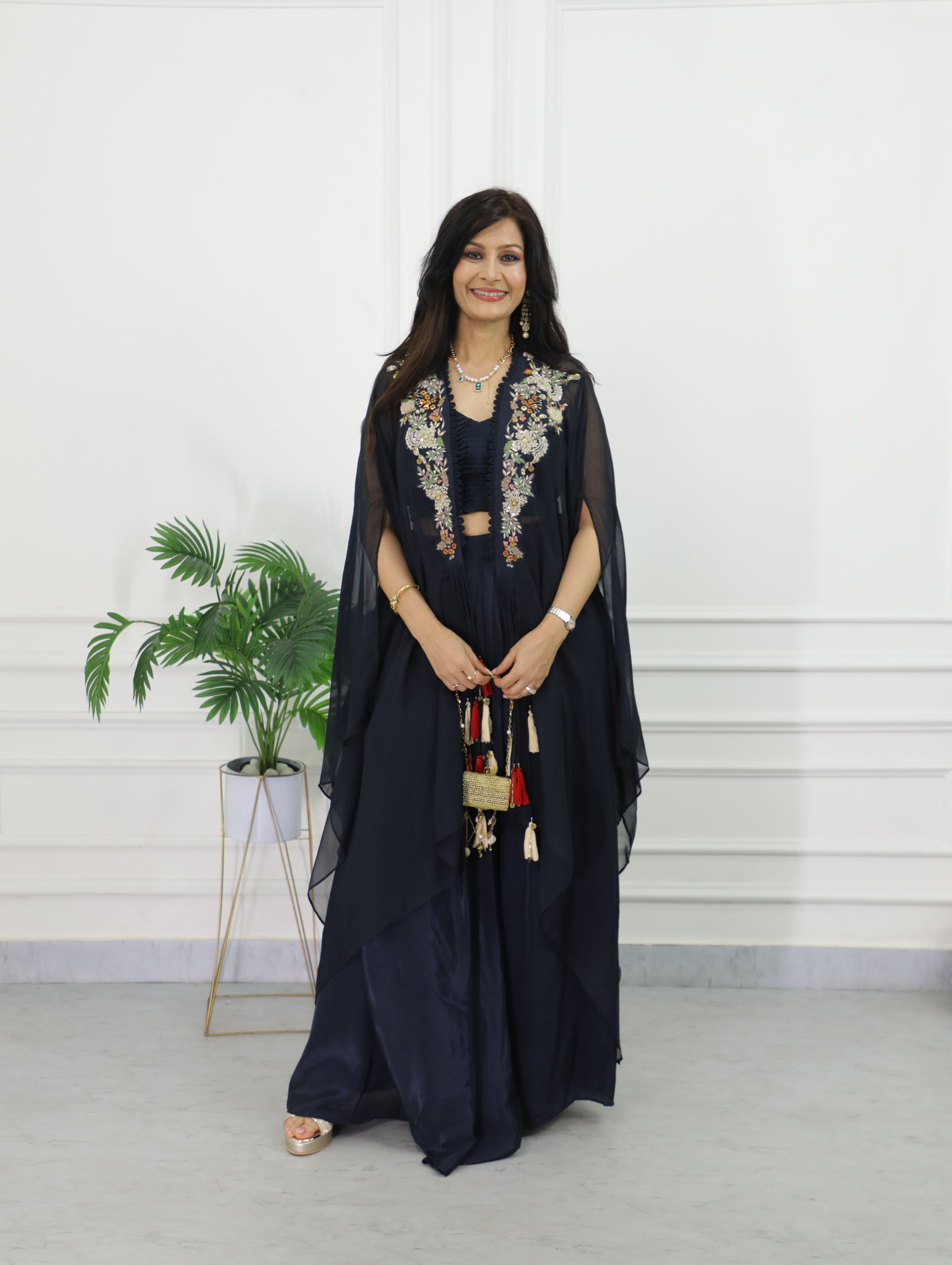 Black Indowestern 3pc Set