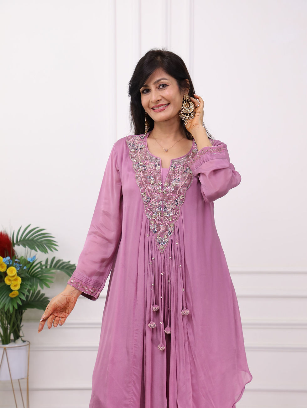 Thumbnail: Pure Chinon Crepe 3pc Set In Lilac