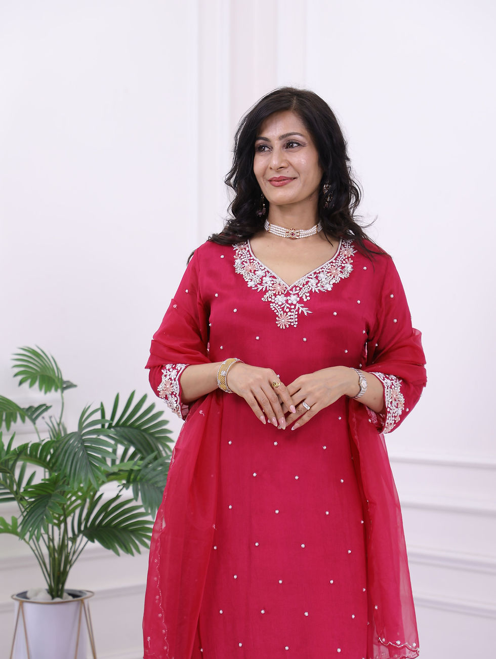 Thumbnail: Chinon Crepe Pink Set