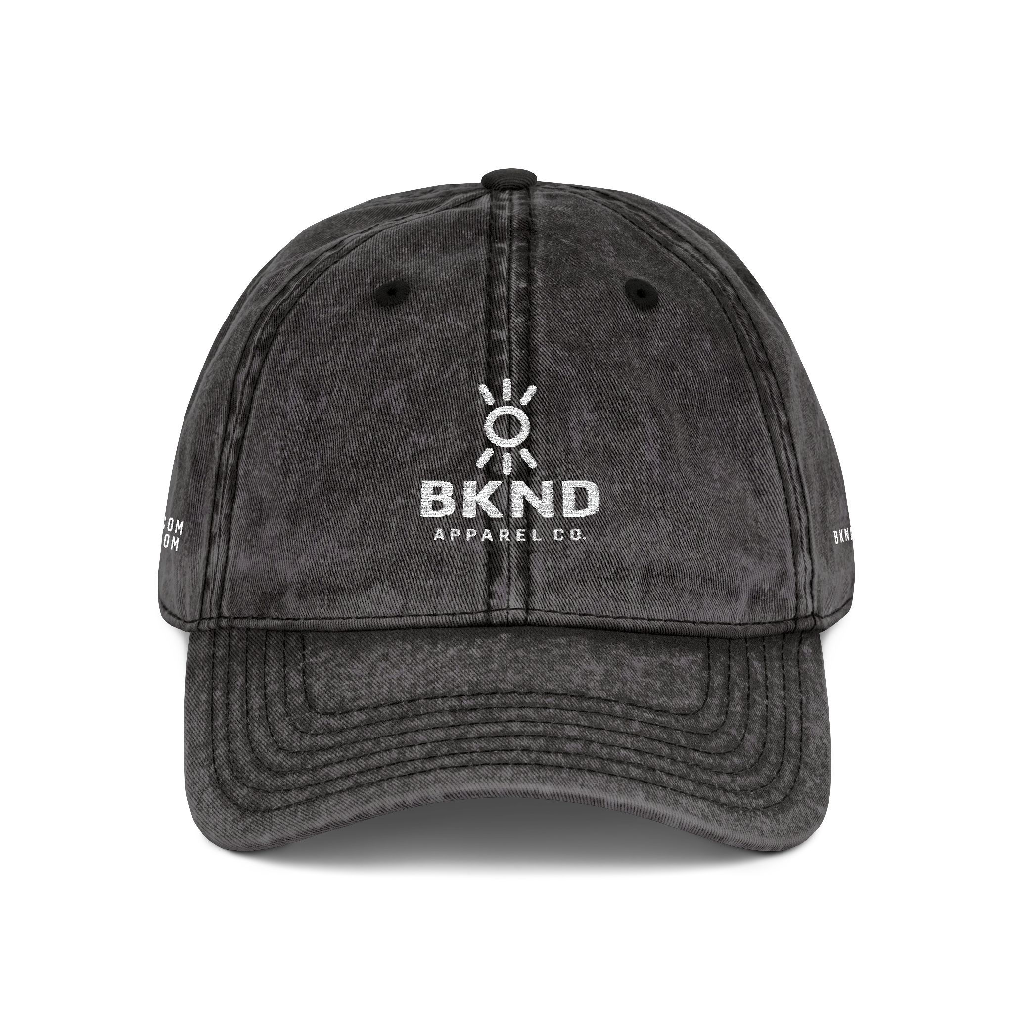 BKND Apparel Co. – Vintage Embroidered — Washed Black Hat