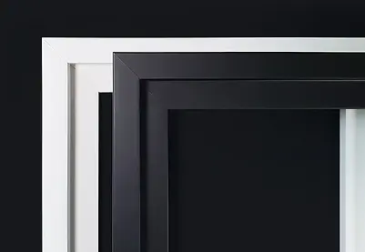 White and black floating frames