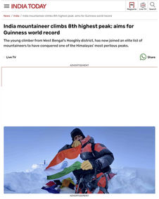 Manaslu by Indian Climber Shuvam Chatterjee aka Mountaineer Ronnie