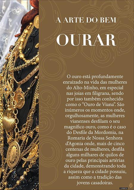 Cartaz promocional à tradição do ouro em Viana do Castelo