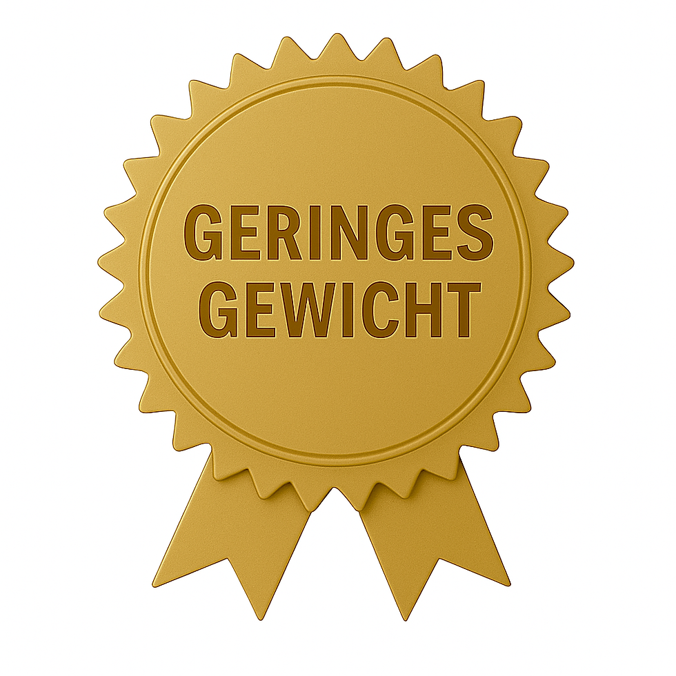 geringes gewicht