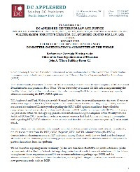 Front Page of PDF Version of Testimony