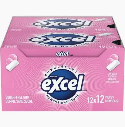 Excel Gum - White Bubblemint -Single Pack