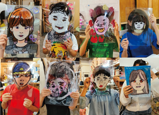 大盛り上がりのクリア似顔絵