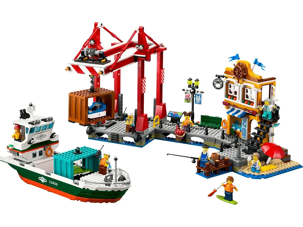 Thumbnail: LEGO 60422 Haven met vrachtschip