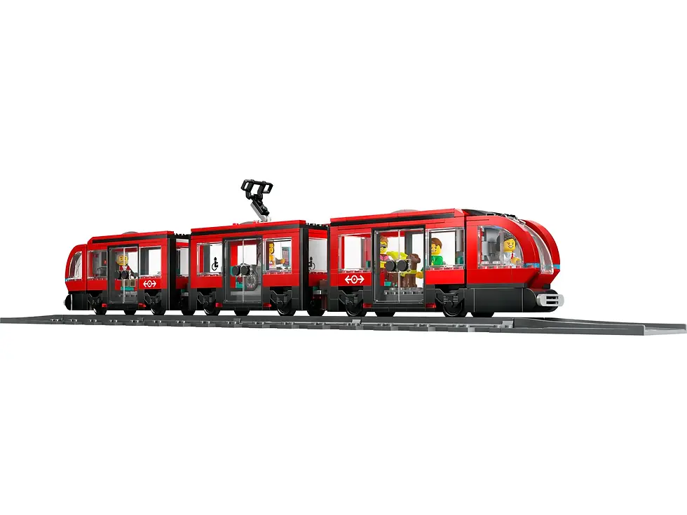 Miniatura: LEGO 60423 Stadstram en station