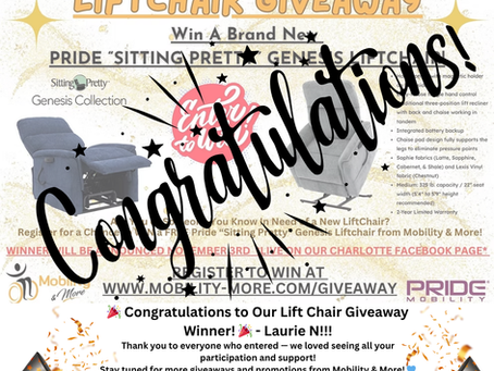Congratulations to Our Lift Chair Giveaway Winner Today!