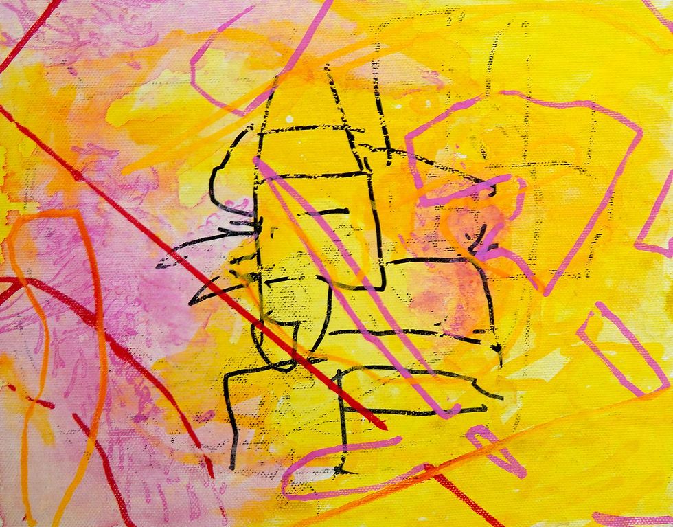 Untitled (Pink & Yellow) by Eduardo Landa