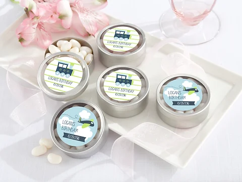 Simply Sweet Yuvarlak Seker Kutusu Seklinde Etiketli Drajeli Bebek Sekeri Bonbonmarket