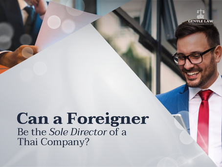 Can a Foreigner Be the Sole Director of a Thai Company?