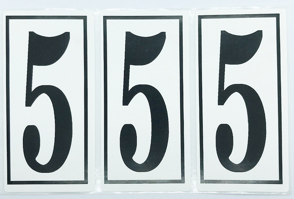 Thumbnail: Wheelie Bin Number Stickers (50mm x 110) (Pack Of 3)