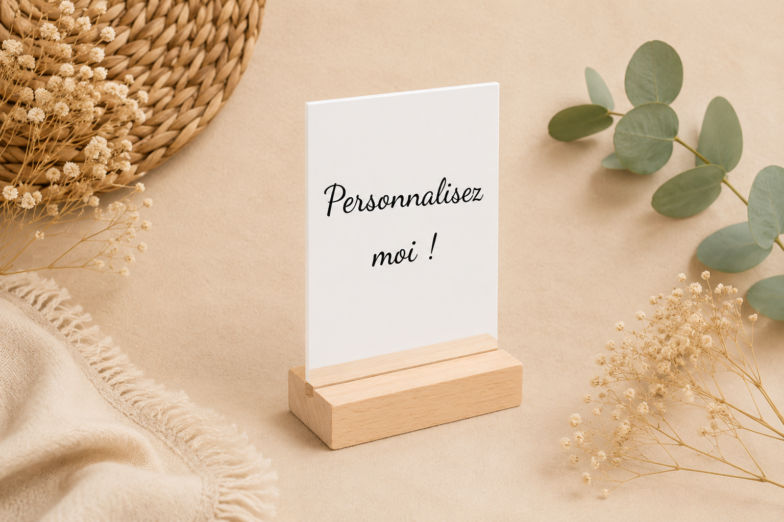 Plaque en plexiglas personnalisable