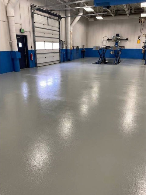 Industrial Repair Shop with Epoxy Fooring
