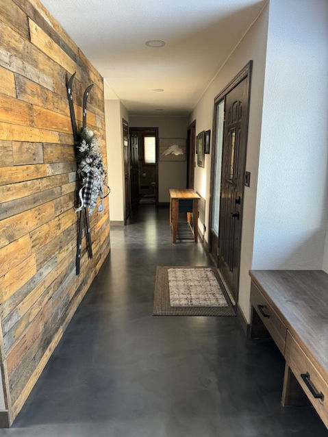 Metallic Flooring in Residential Home With Satin Topcoat
