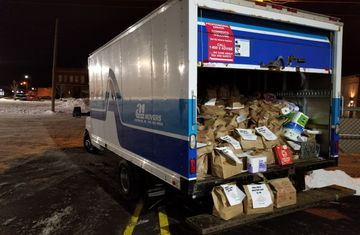 Truck Filled with Food Donations