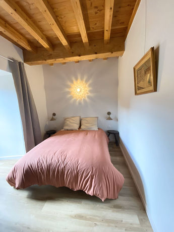 Chambre double au gîte de groupe