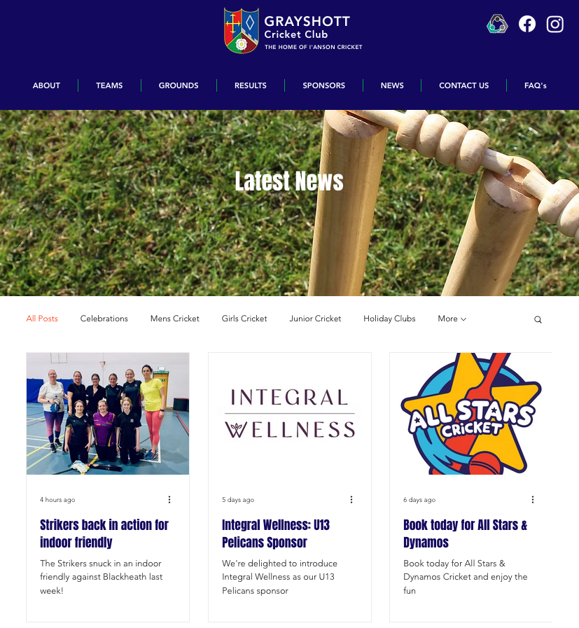 News website page