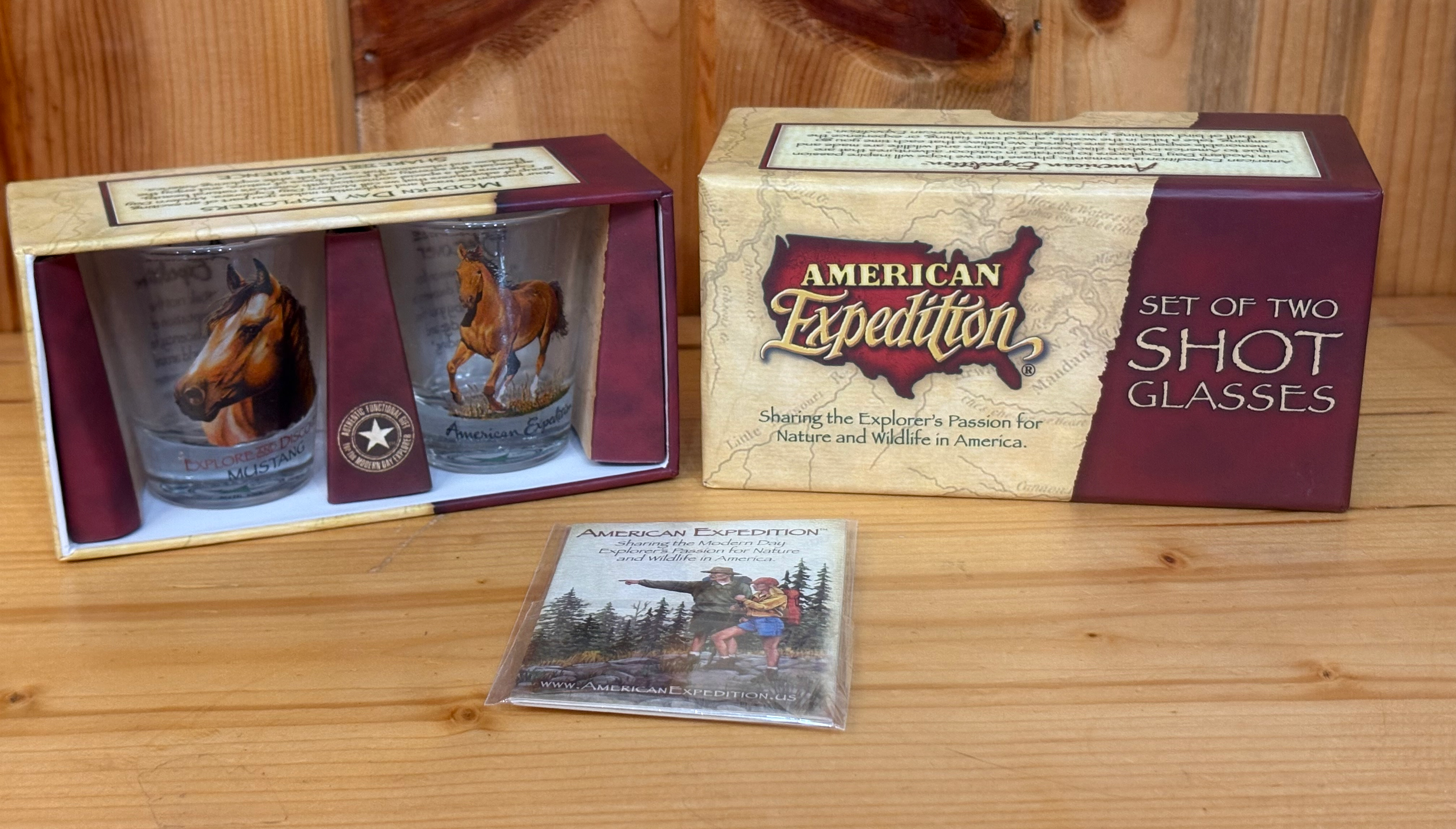 Set of Two American Expedition Shot Glasses