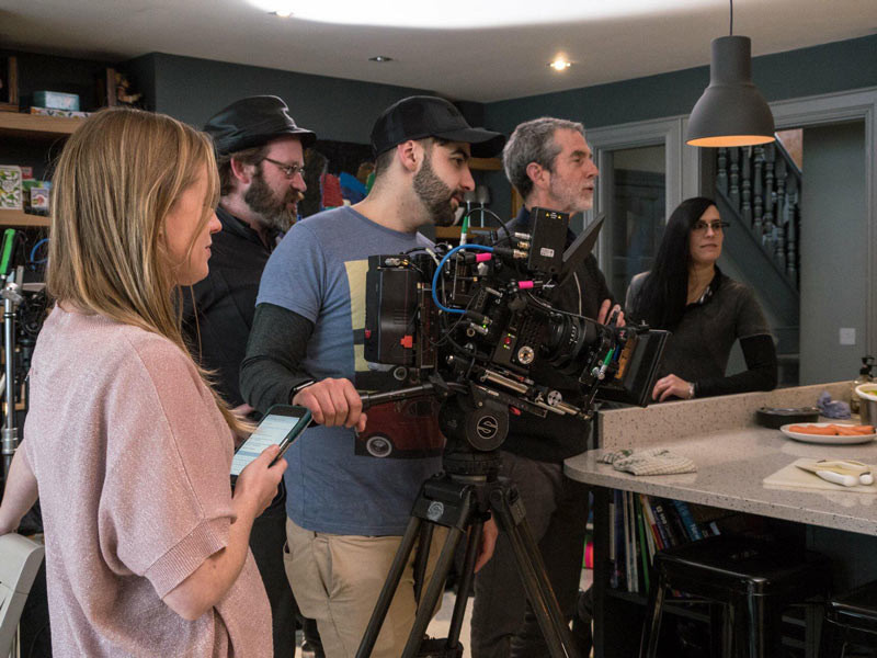 Federico shoots alongside director David Jackson