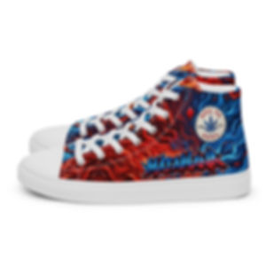 Matawana Twin Flame Men’s high top canvas shoes