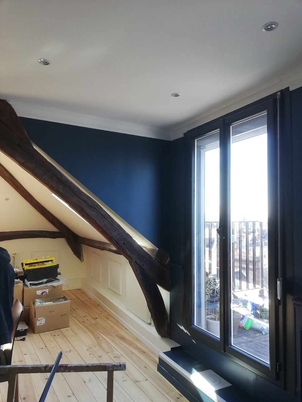 mur bleu