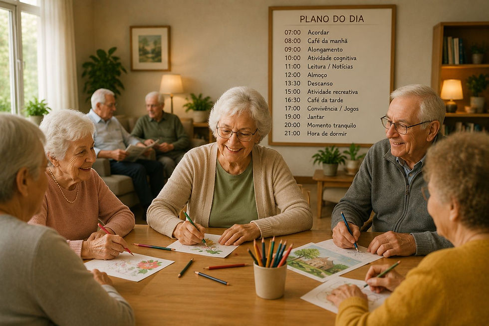 Como a rotina estruturada contribui para o bem-estar do idoso