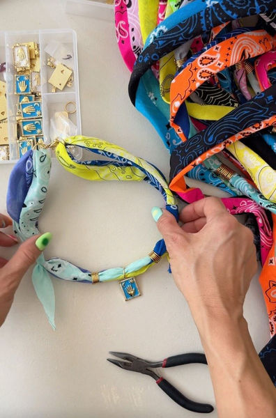 Glamping bandana friendship necklace