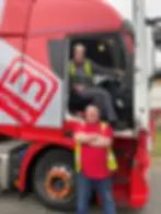 Two men with HGV truck