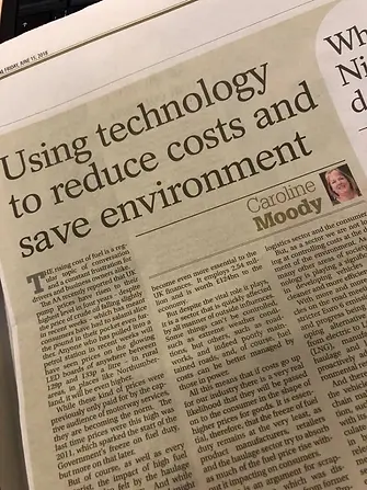 Photo of newspaper cut out about this article