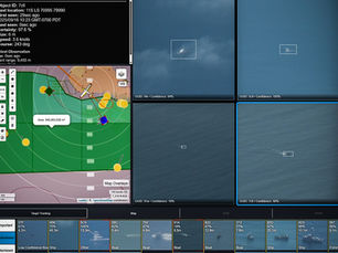 ASO software screenshot showing maritime vessel detections