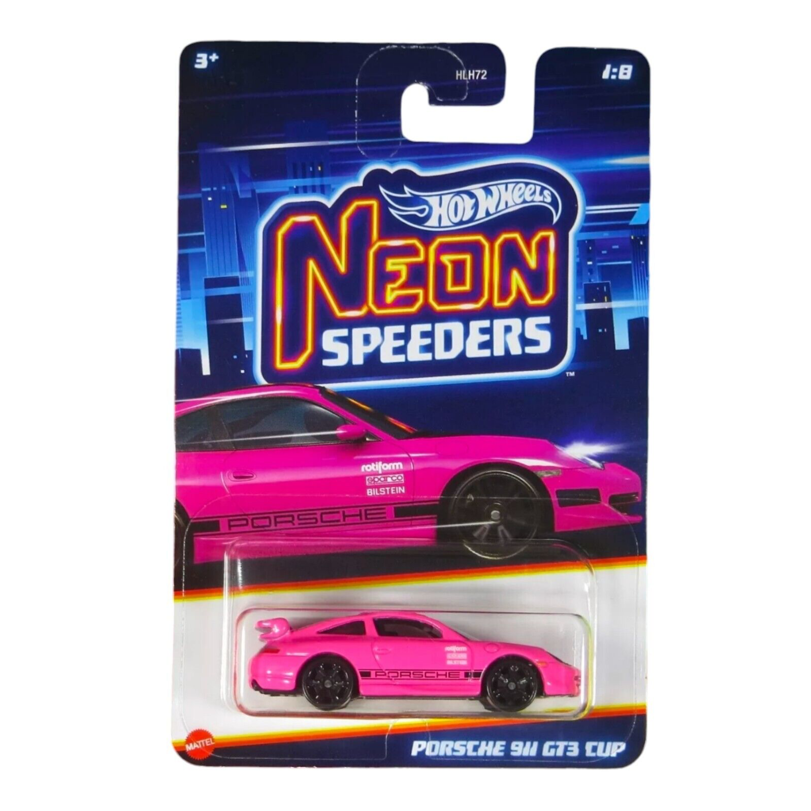 Hot Wheels Neon Speeders Porsche 911 GT3 Cup Pink