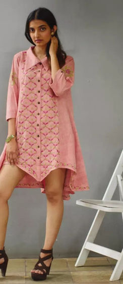 Chikankari handloom cotton tunic