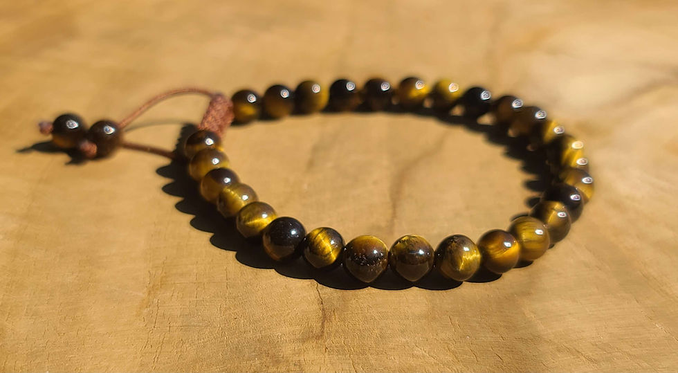 Miniature :  Bracelet shamballa en œil de tigre, 6 mm