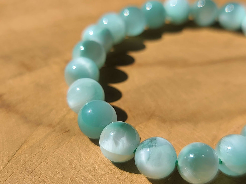 Miniature : Bracelet de pierre de lune verte en 8 mm