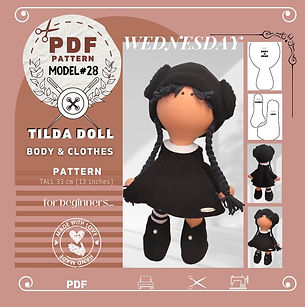 Tipar papusa handmade textila model Biloo Dolls 28