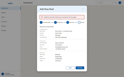 09B — Add Deal - Step 4 (Save Failed).png