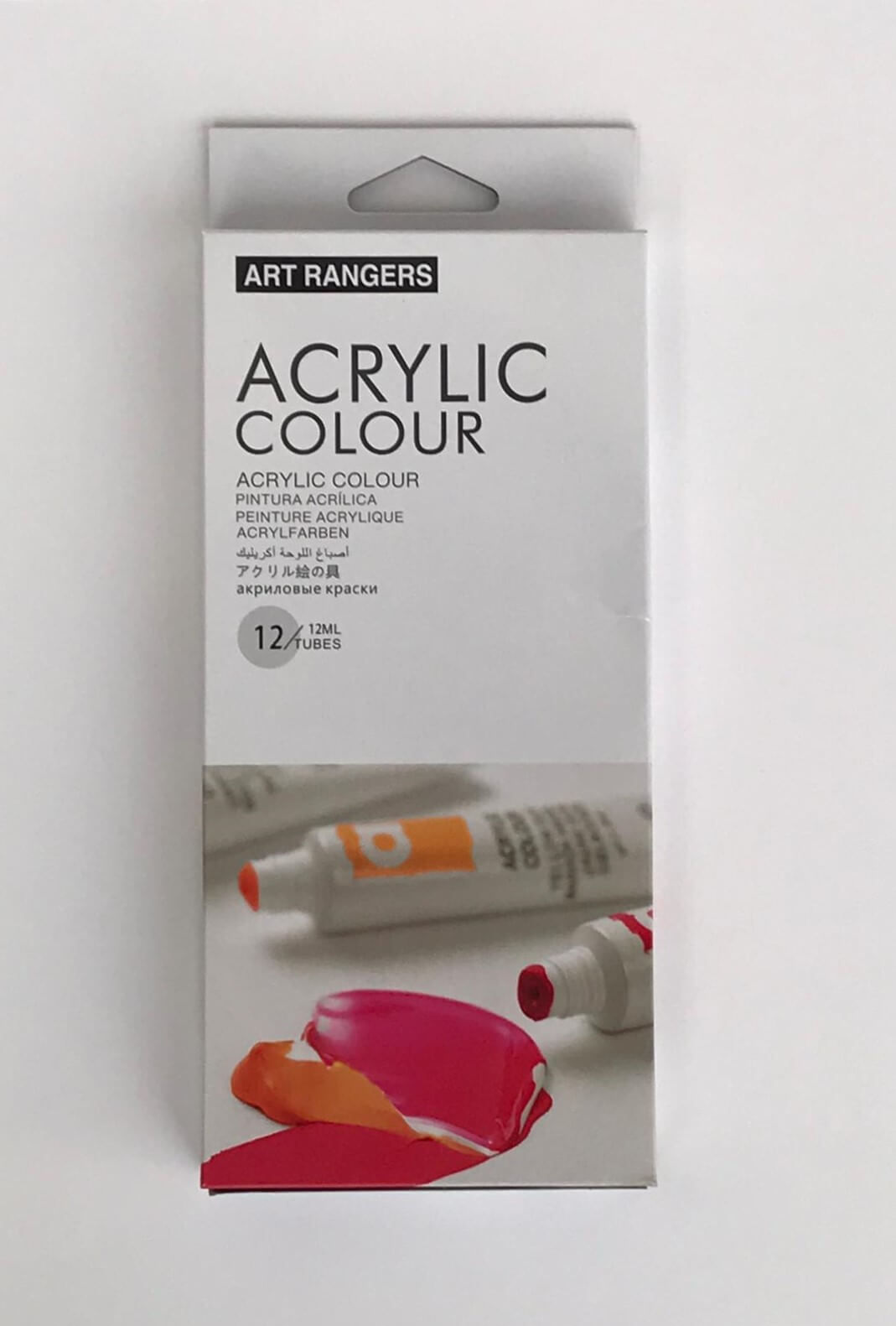 צבעי אקריליק 12 גוונים, 12 מ"ל - Art Rangers